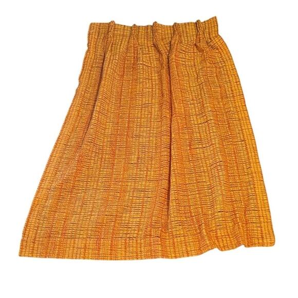 2 Panels Vintage Mid-century 1960s 1970s Open Weave Drapes Curtains Orange MCM F - Picture 4 of 4